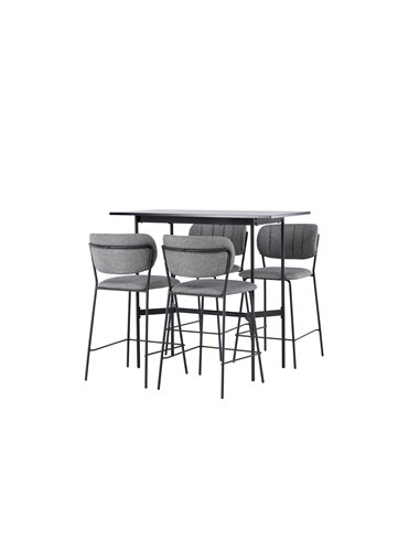Matgrupp Rax med Bell matstolar, 120 × 60 cm