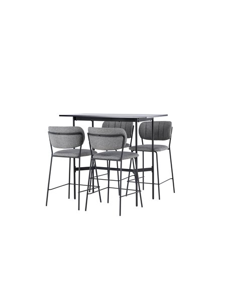 Matgrupp Rax med Bell matstolar, 120 × 60 cm