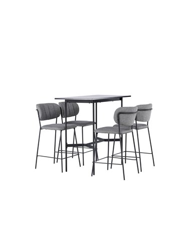 Matgrupp Rax med Bell matstolar, 120 × 60 cm