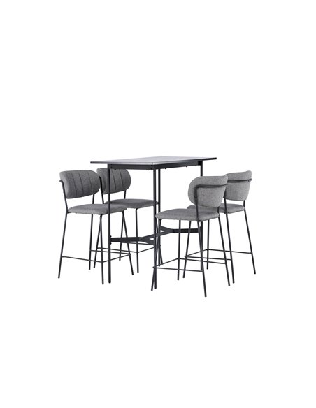 Matgrupp Rax med Bell matstolar, 120 × 60 cm