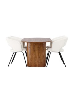 Matgrupp Isolde med Day matstolar, 180 × 90 cm 2