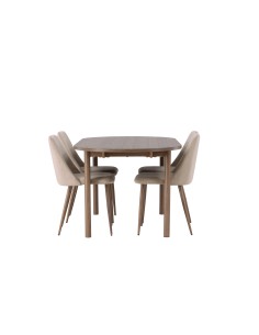 Matgrupp Andy med Night matstolar, 180 × 75 cm 2