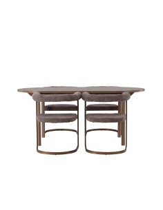 Matgrupp Andy med Morning matstolar, 180 × 75 cm