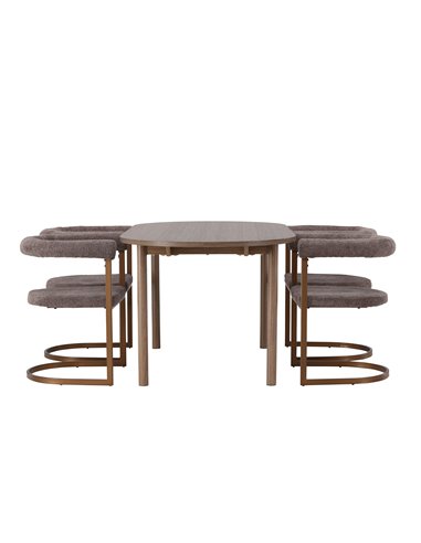 Matgrupp Andy med Morning matstolar, 180 × 75 cm