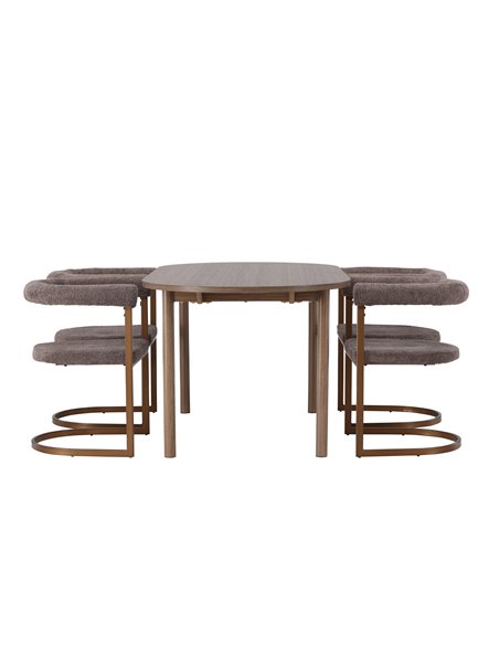 Matgrupp Andy med Morning matstolar, 180 × 75 cm