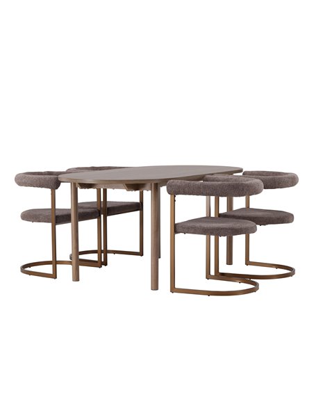 Matgrupp Andy med Morning matstolar, 180 × 75 cm