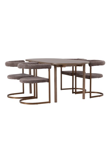 Matgrupp Andy med Morning matstolar, 180 × 75 cm