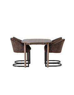Matgrupp Andy med Evening matstolar, 180 × 75 cm 2