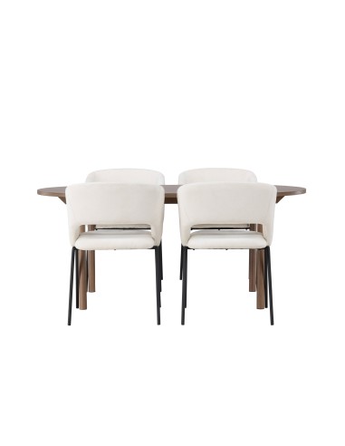 Matgrupp Andy med Day matstolar, 180 × 75 cm