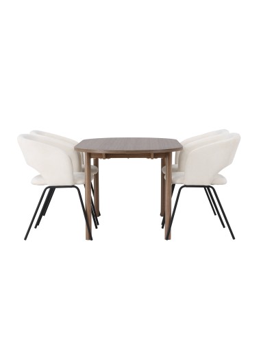 Matgrupp Andy med Day matstolar, 180 × 75 cm
