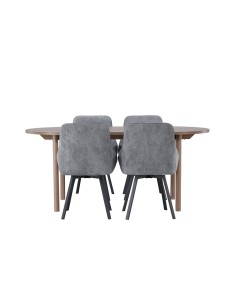 Matgrupp Andy med Rosie matstolar, 180 × 75 cm