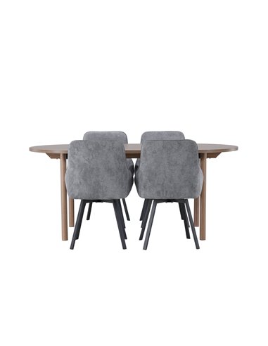 Matgrupp Andy med Rosie matstolar, 180 × 75 cm