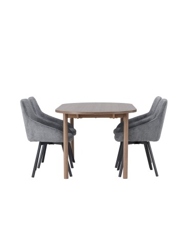 Matgrupp Andy med Rosie matstolar, 180 × 75 cm