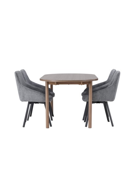 Matgrupp Andy med Rosie matstolar, 180 × 75 cm