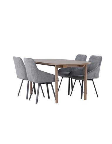 Matgrupp Andy med Rosie matstolar, 180 × 75 cm