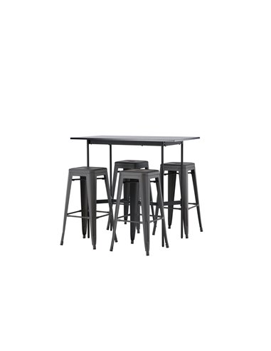 Matgrupp Rax med Tempe matstolar, 120 × 60 cm