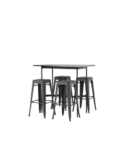 Matgrupp Rax med Tempe matstolar, 120 × 60 cm