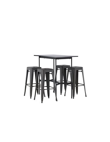 Matgrupp Rax med Tempe matstolar, 120 × 60 cm