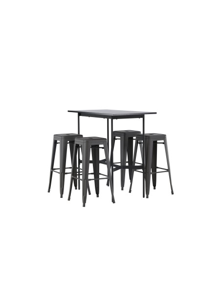 Matgrupp Rax med Tempe matstolar, 120 × 60 cm