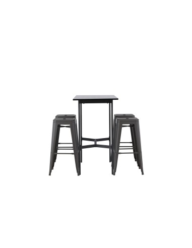 Matgrupp Rax med Tempe matstolar, 120 × 60 cm