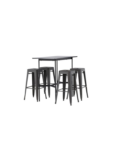 Matgrupp Rax med Tempe matstolar, 120 × 60 cm
