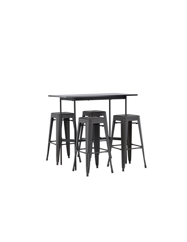 Matgrupp Rax med Tempe matstolar, 120 × 60 cm