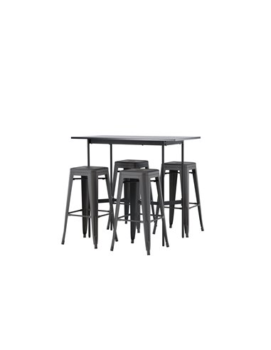 Matgrupp Rax med Tempe matstolar, 120 × 60 cm