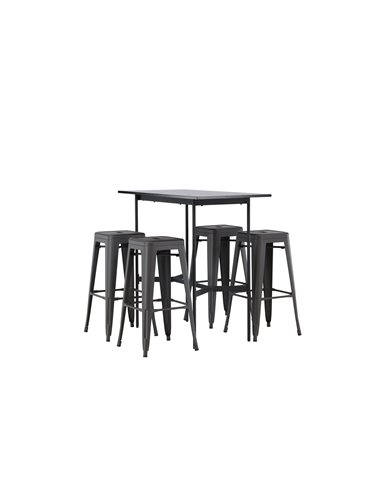 Matgrupp Rax med Tempe matstolar, 120 × 60 cm