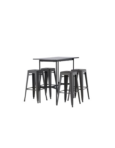 Matgrupp Rax med Tempe matstolar, 120 × 60 cm