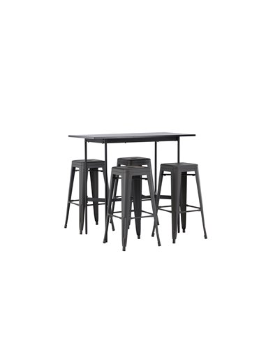 Matgrupp Rax med Tempe matstolar, 120 × 60 cm