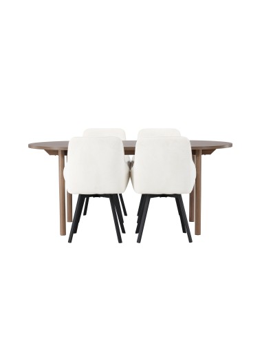 Matgrupp Andy med Rosie matstolar, 180 × 75 cm