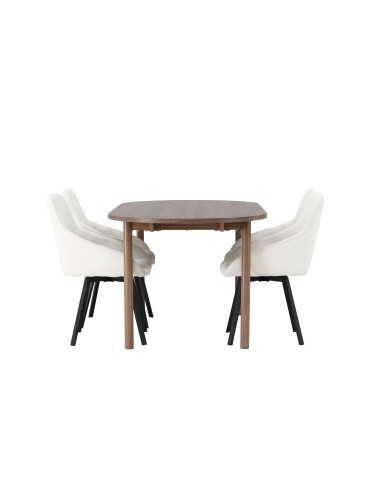 Matgrupp Andy med Rosie matstolar, 180 × 75 cm