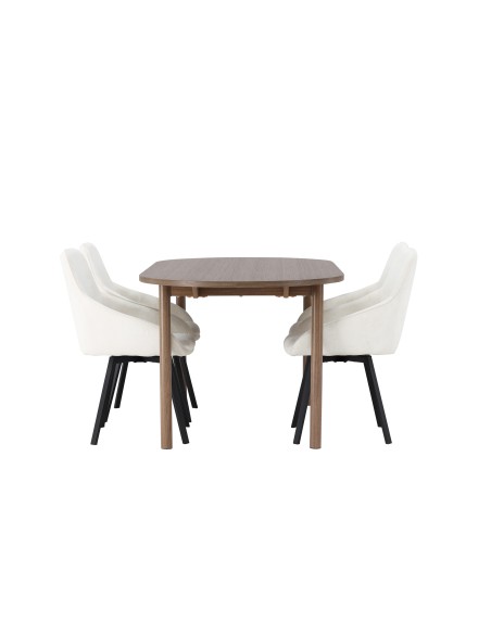 Matgrupp Andy med Rosie matstolar, 180 × 75 cm