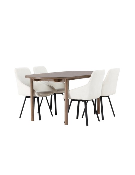 Matgrupp Andy med Rosie matstolar, 180 × 75 cm