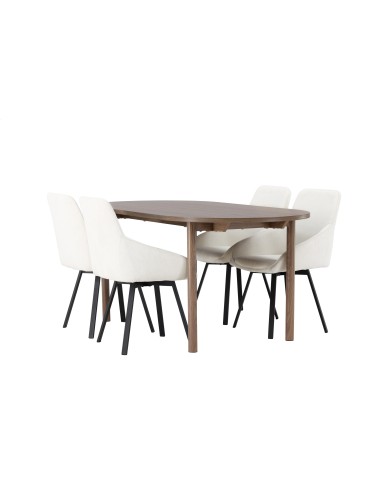 Matgrupp Andy med Rosie matstolar, 180 × 75 cm