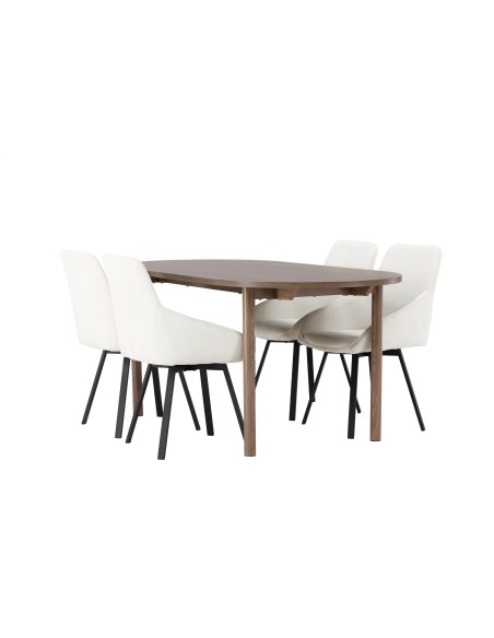 Matgrupp Andy med Rosie matstolar, 180 × 75 cm
