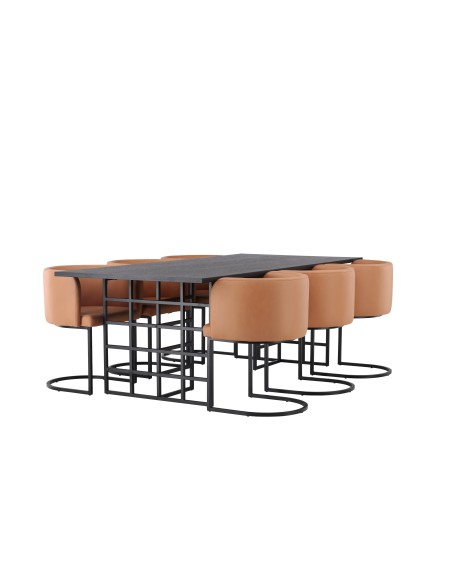 Matgrupp Ystad med Simrishamn matstolar, 220 × 100 cm