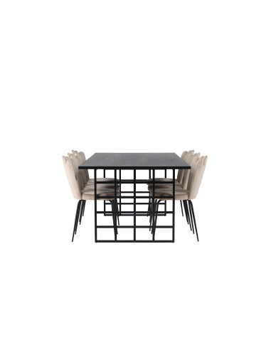 Matgrupp Ystad med Limhamn matstolar, 220 × 100 cm