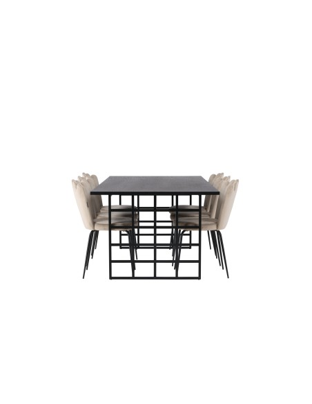 Matgrupp Ystad med Limhamn matstolar, 220 × 100 cm