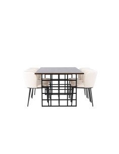 Matgrupp Ystad med Edina matstolar, 220 × 100 cm 2