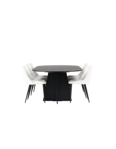 Matgrupp Bootcut med Night matstolar, 230 × 115 cm 2