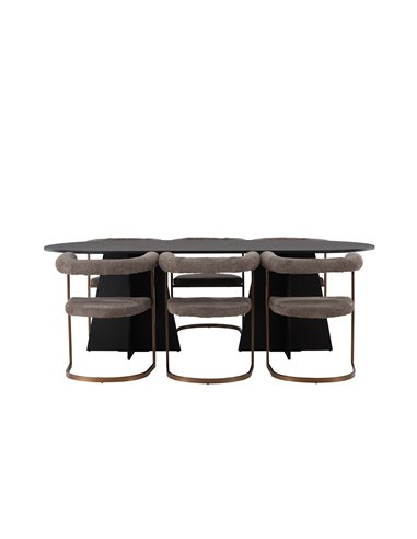 Matgrupp Bootcut med Morning matstolar, 230 × 115 cm
