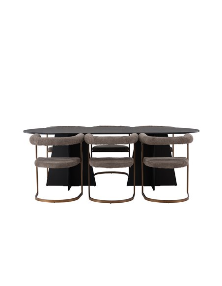 Matgrupp Bootcut med Morning matstolar, 230 × 115 cm