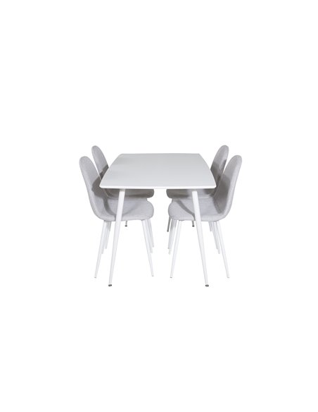 Matgrupp Polar med Polar matstolar, 120 × 75 cm