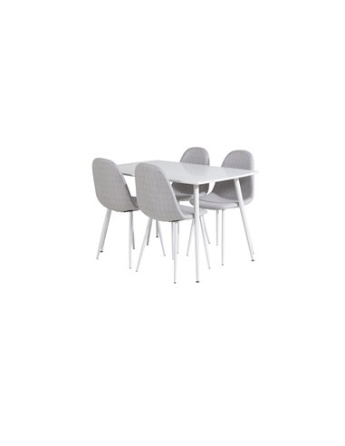 Matgrupp Polar med Polar matstolar, 120 × 75 cm