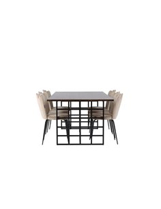Matgrupp Ystad med Limhamn matstolar, 220 × 100 cm 2