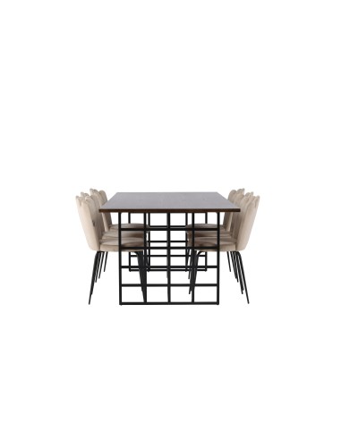 Matgrupp Ystad med Limhamn matstolar, 220 × 100 cm