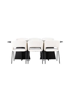 Matgrupp Bootcut med Day matstolar, 230 × 115 cm