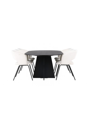 Matgrupp Bootcut med Day matstolar, 230 × 115 cm