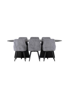 Matgrupp Bootcut med Rosie matstolar, 230 × 115 cm